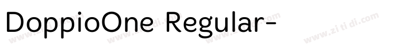 DoppioOne Regular字体转换